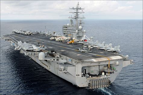 Aircraft carrier at sea